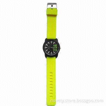Quartz Wristwatches with Silicone Bands